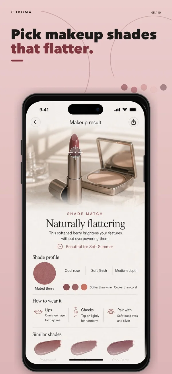 Chroma: compare makeup shades