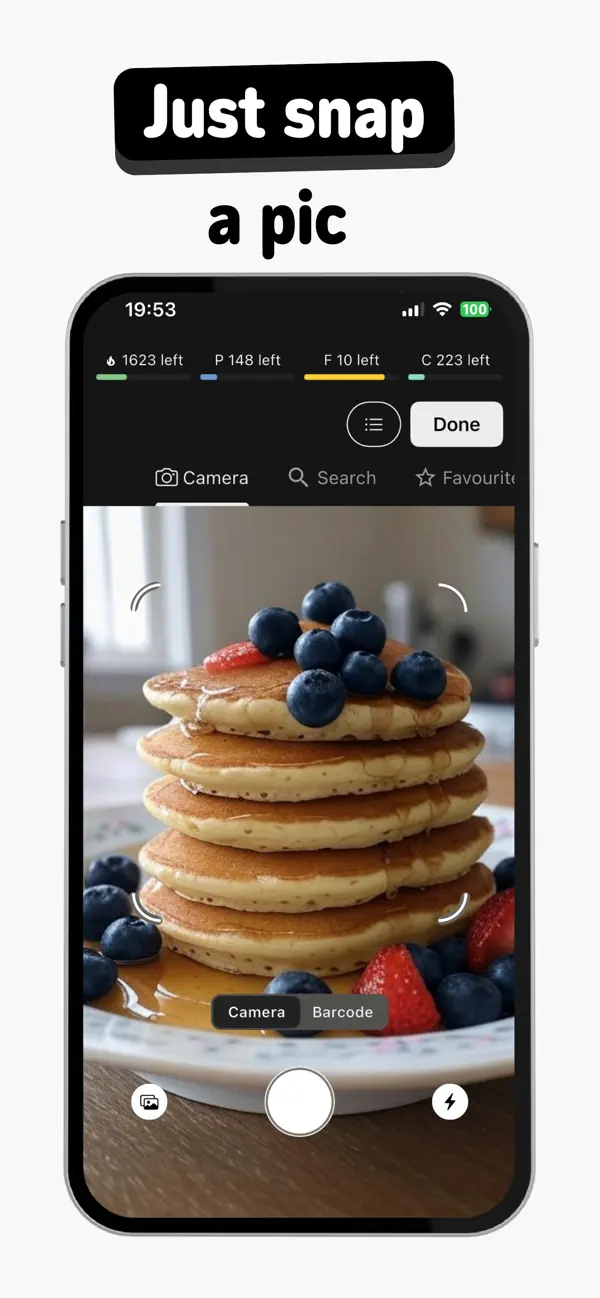 Dynamic Pace AI meal scanner
