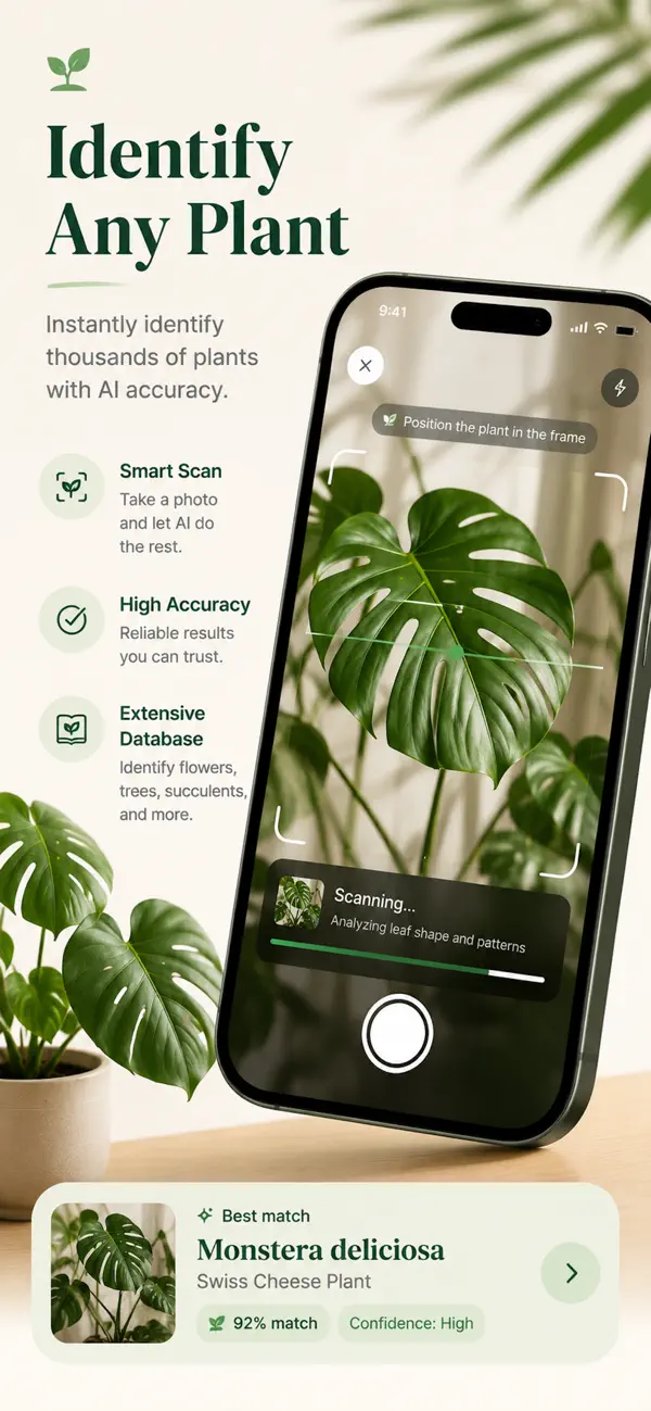 Hanami plant identification feature