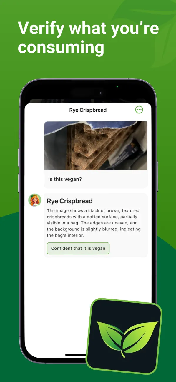 Vegan assessment result in Veg AI